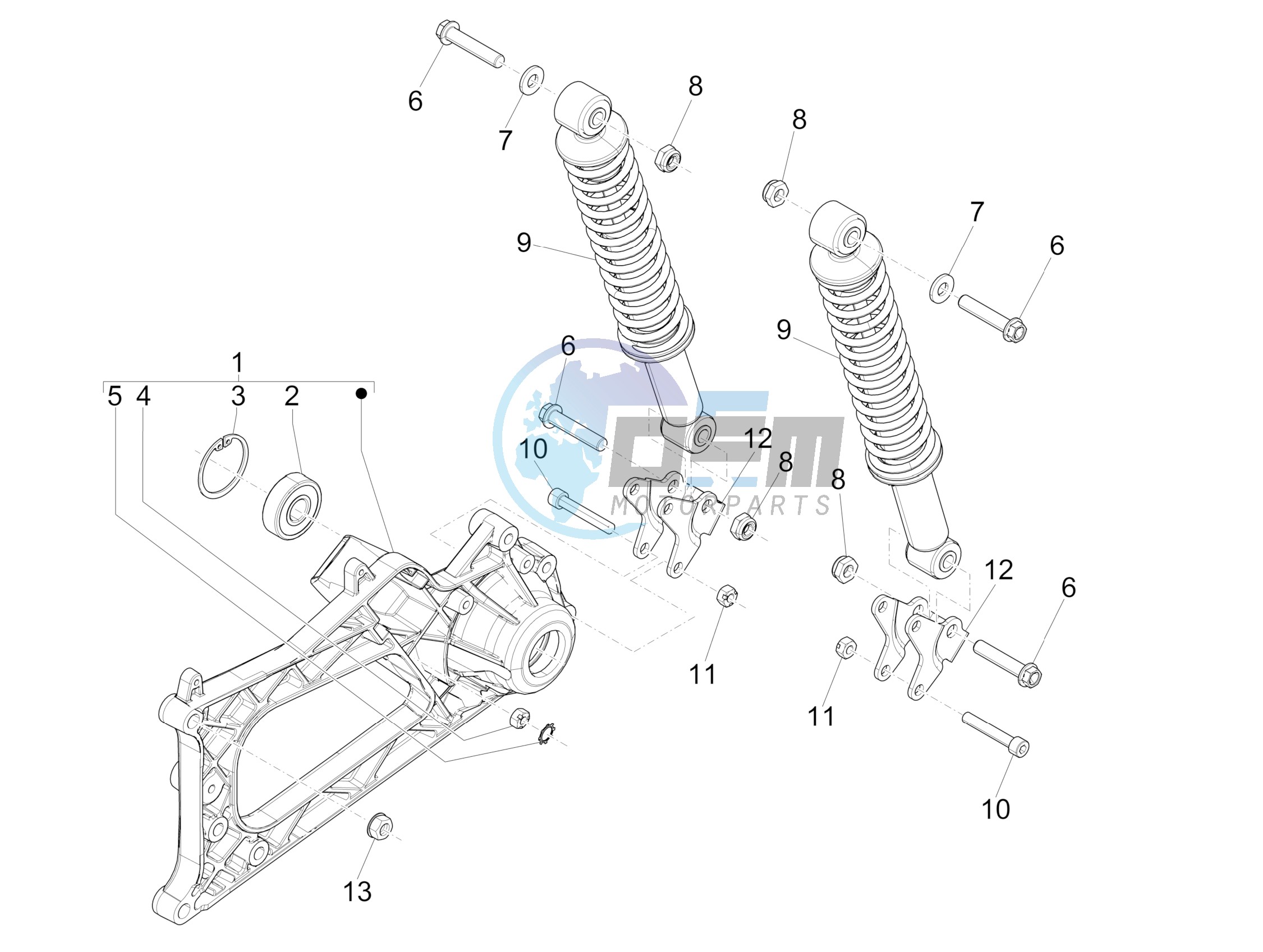 Rear suspension - Shock absorbers