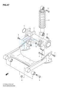 LT-F250 (E33) drawing REAR SWINGINGARM