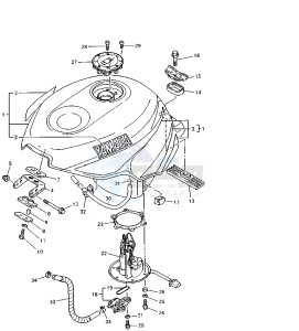 YZF R 750 drawing FUEL TANK