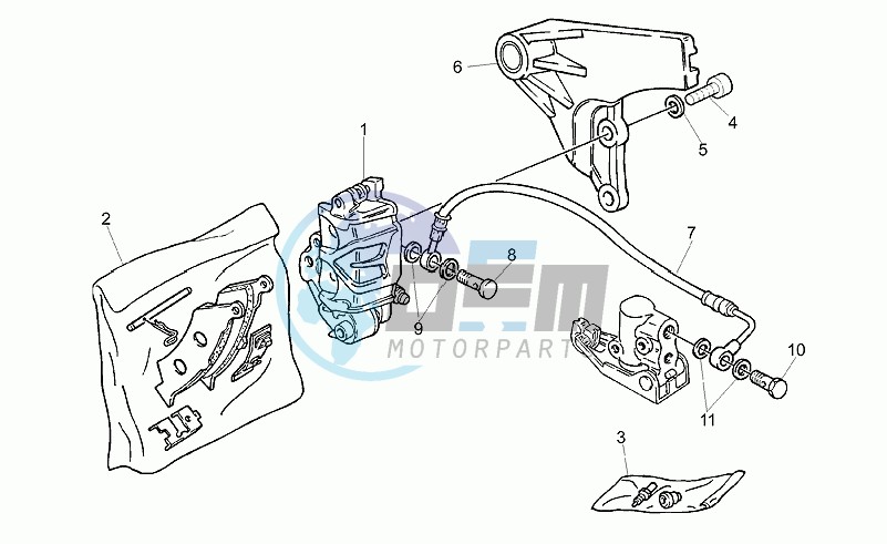 Rear brake caliper