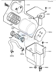 KLT 200 C [KLT200] (C2) | DIFFIRENTIAL AXLE [KLT200] drawing AIR CLEANER -- 84 KLT200-C2- -