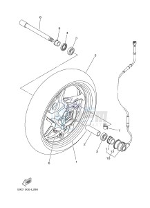 XP500 T-MAX 530 (59C8) drawing FRONT WHEEL