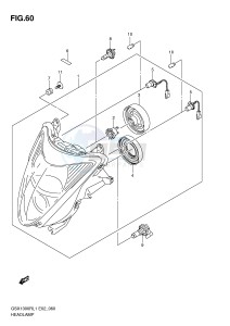 GSX1300R (E2) Hayabusa drawing HEADLAMP (GSX1300RL1 E51)