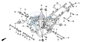 CB1300S CB1300SUPERBOLD'OR drawing FRAME BODY