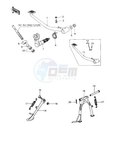 KZ 650 C [CUSTOM] (C1-C3) [CUSTOM] drawing STANDS_BRAKE PEDAL