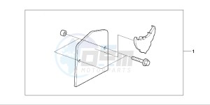 VT750CA drawing BACKREST PLATE