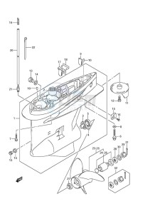 DF 200 drawing Gear Case (C/R)