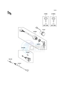 MULE_600 KAF400B6F EU drawing Ignition Switch