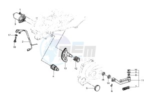 Liberty 50 drawing Starting Motor - Starting lever