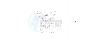 CB1300 CB1300SUPER FOUR drawing TANK PAD