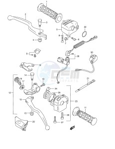 LT-F500F (E24) drawing HANDLE LEVER (MODEL W X Y K1)