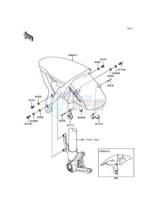 NINJA H2 / NINJA H2 CARBON ZX1000XHF XX (EU ME A(FRICA) drawing Front Fender(s)