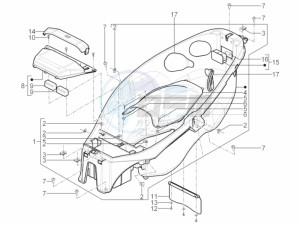 MP3 300 YOURBAN LT RL-SPORT NOABS E4 (EMEA) drawing Helmet housing - Undersaddle