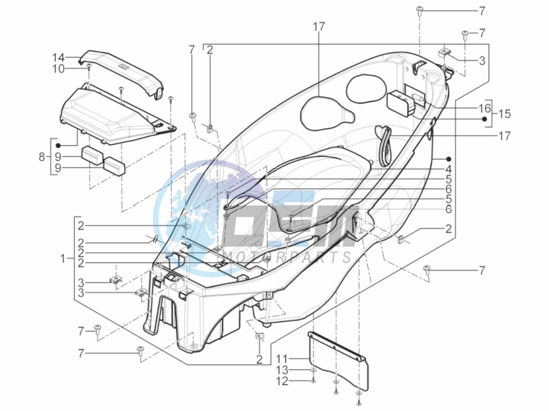 Helmet housing - Undersaddle