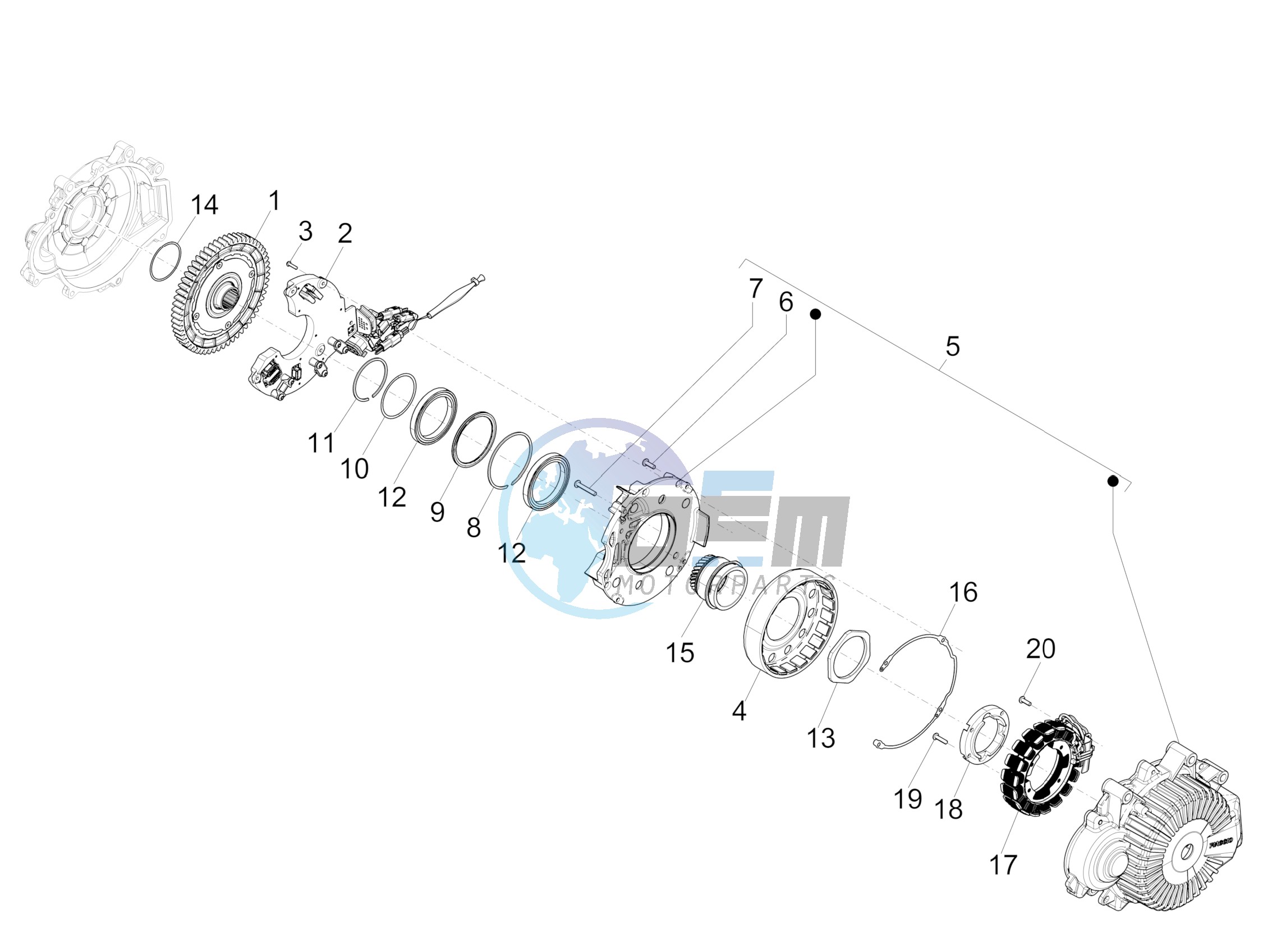 Flywheel magneto