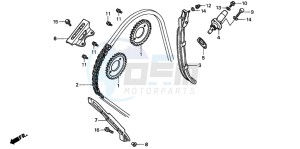 CB600F CB600F drawing CAM CHAIN/TENSIONER