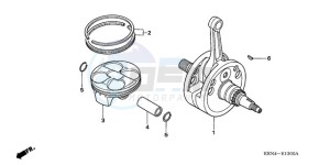 CRF250R9 Australia - (U / BLA) drawing CRANKSHAFT/PISTON