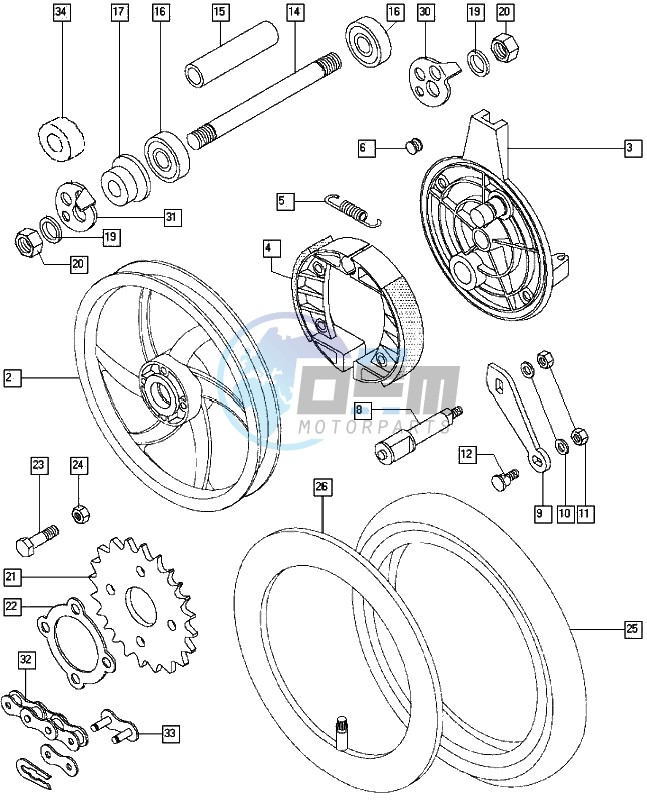 Rear wheel