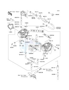 KSV 700 B [KFX 700] (B6F-B9F) B7F drawing CARBURETOR