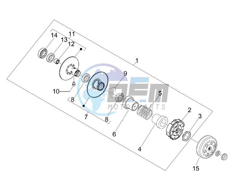 Driven pulley