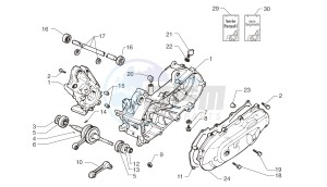 Ark LC X-TYPE- Red-Matt Black 50 drawing Crankcase - Crankshaft - Carter