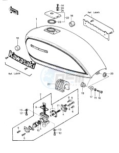 KZ 440 A [LTD] (A1) [LTD] drawing FUEL TANK -- 80 A1- -