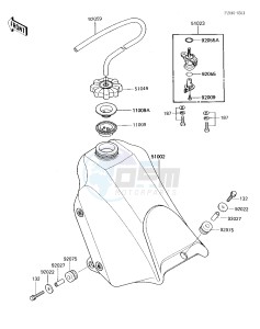 KX 125 E [KX125] (E1) [KX125] drawing FUEL TANK