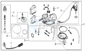 JET SPORT X SR 50 drawing CARBURATOR