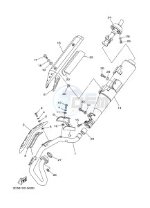 XT250 XT250F SEROW (1YBD) drawing EXHAUST