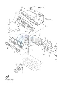 FJR1300AE FJR1300-AS FJR1300AS (B954) drawing INTAKE