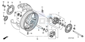 CB600F39 F / CMF ST drawing REAR WHEEL