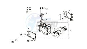 CITYCOM 300I S drawing CYLINDER MET PISTON