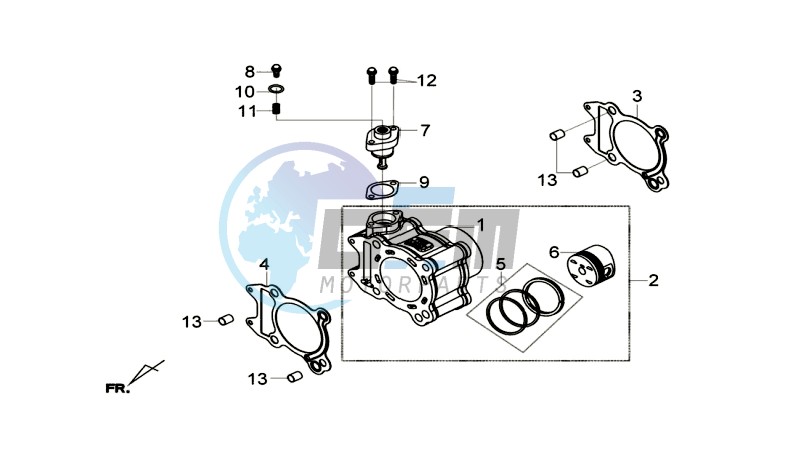 CYLINDER MET PISTON