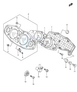 GSX1300R (E2) Hayabusa drawing SPEEDOMETER