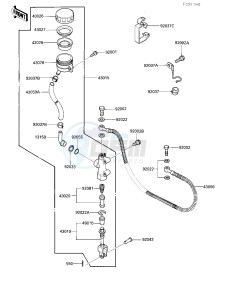 ZX 600 B [NINJA 600RX] (B1) [NINJA 600RX] drawing REAR MASTER CYLINDER