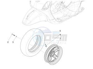 LX 150 4T 3V IE NOABS E3 (APAC) drawing Front wheel