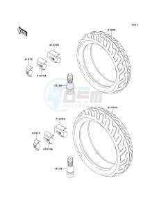 ZX 750 P [NINJA ZX-7R] (P5-P8) [NINJA ZX-7R] drawing TIRES