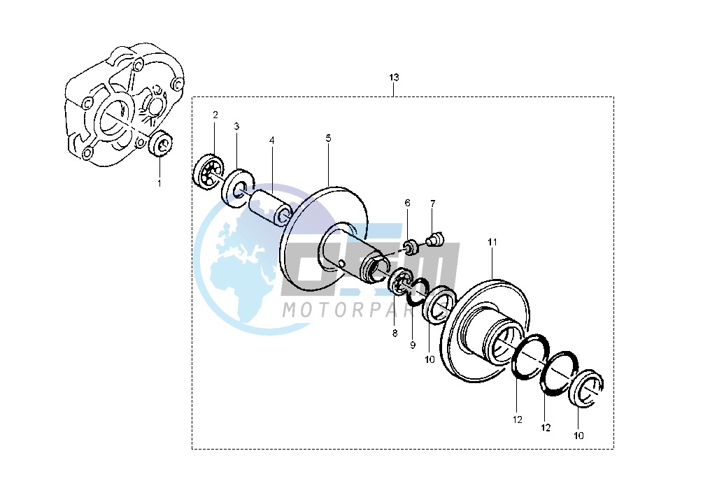 Driven pulley