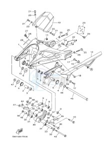 MTM850 MTM-850 XSR900 (B90L) drawing REAR ARM