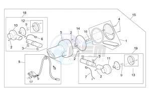 Scarabeo 125-250 e2 (eng. piaggio) drawing Taillight