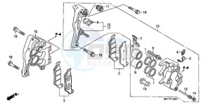 XL700V9 ED drawing FRONT BRAKE CALIPER