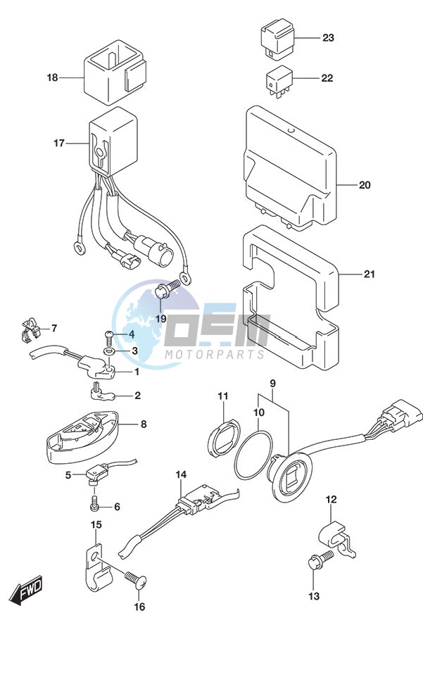 PTT Switch/Engine Control Unit