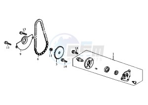 CINDERELLA - 50 cc drawing OIL PUMP