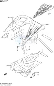 LT-R450 (E19) drawing FUEL TANK COVER (MODEL L0)