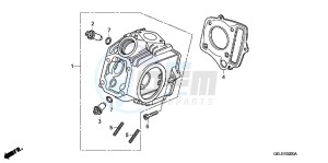 CRF50FB CRF50F ED drawing CYLINDER HEAD