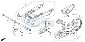 CRF100F drawing SWINGARM