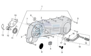 SR 50 ie AND carb. USA drawing Transmission cover