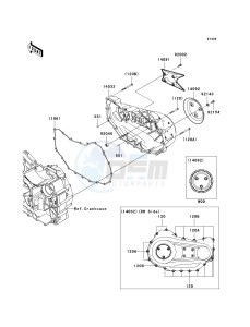 VN 1700 G [VULCAN 1700 CLASSIC LT] (9G-9FA) G9F drawing RIGHT ENGINE COVER-- S- -