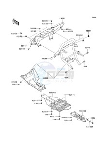 KVF 750 B (BRUTE FORCE 750 4X4I) (B6F-B7FA) A6F drawing GUARD-- S- --- A6F- -