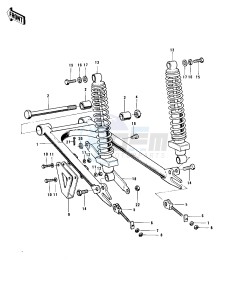 KX 250 (A) drawing SWING ARM_SHOCK ABSORBERS -- KX250- -